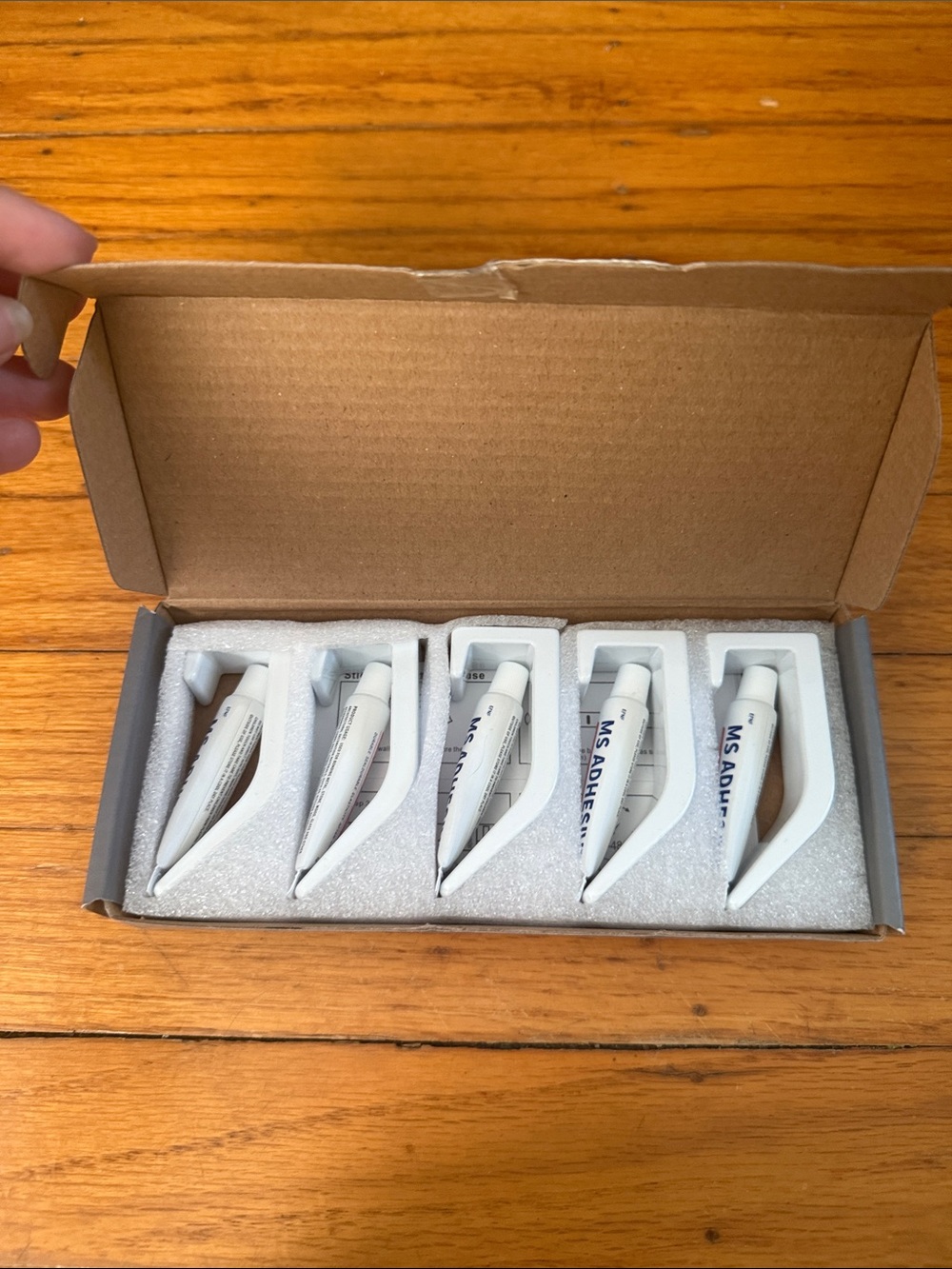 Towel Hooks - set of 5 with adhesive - NIB
